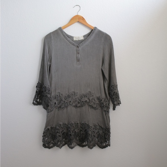 Sweet Jane Mini Gray Dress Sz: S - Picture 1 of 6
